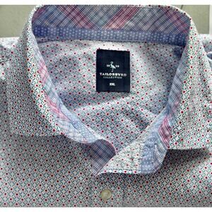Tailorbyrd men's floral medallion print  button down shit XXL Resortwear